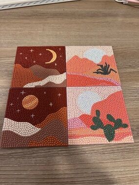Boho Desert Diamond Art Coaster Set – Set of 4